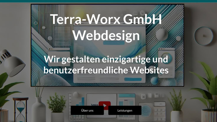 Terra-Worx GmbH &ndash; Ihr Partner f&uuml;r modernes Webdesign Die Terra-Worx GmbH steht f&uuml;r innovatives, ma&szlig;geschneidertes Webdesign, das &Auml;sthetik und Funktionalit&auml;t perfekt vereint. Wir erstellen Webseiten, die nicht nur visuell beeindrucken, sondern auch eine optimale Nutzererfahrung bieten.  Unser Fokus liegt auf:  Individuelle Gestaltung: Jedes Design wird exakt auf Ihre Marke und Zielgruppe abgestimmt. Responsive Design: Perfekte Darstellung auf allen Endger&auml;ten, von Smartphones bis zu Desktops. SEO-Optimierung: Damit Ihre Webseite in Suchmaschinen gefunden wird. Technologische Exzellenz: Wir verwenden die neuesten Technologien und Standards, um Webseiten sicher und zukunftssicher zu gestalten. Unsere Mission: Wir helfen Unternehmen, ihre Online-Pr&auml;senz auf ein neues Level zu bringen &ndash; durch kreatives Webdesign, das &uuml;berzeugt.  Besuchen Sie uns online und erfahren Sie mehr &uuml;ber unsere Leistungen. Gemeinsam schaffen wir Ihre digitale Visitenkarte!